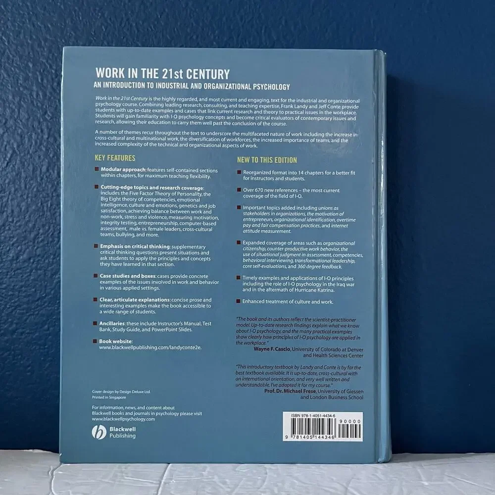Work in the 21st Century An Introduction to Industrial Organizational Psychology